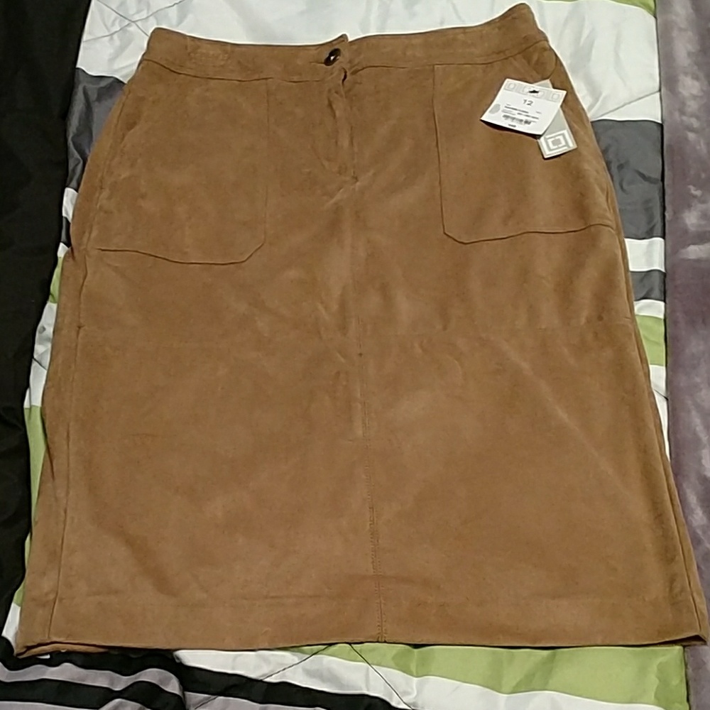 Liz Claiborne Faux Suede Skirt
